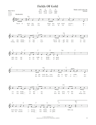 This last verse makes me tear up every time; Fields Of Gold From The Daily Ukulele Arr Liz And Jim Beloff Sting Noten Cascha Com