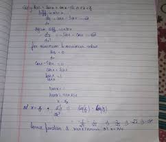 You can find this minimum value by graphing the function or using the eqations. How To Calculate The Maximum And Minimum Value Of Cos Theta Sin Theta Brainly In
