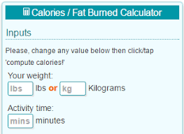 calorie calculator jogging in place