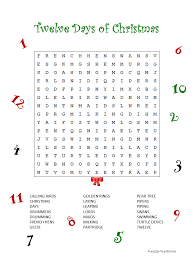 12 Days Of Christmas Word Search Christmas Word Search Christmas Word Christmas Words
