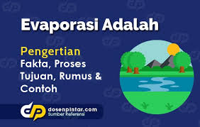 Apa yang dimaksud dengan evaporasi terjadi ketika tekanan uap lebih rendah dibandingkan dengan tekanan atmosfir. Evaporasi Pengertian Faktor Fakta Proses Dan Contoh Dosenpintar Com