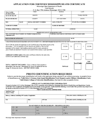 Birth Certificate Place In Jackson Ms 25 Printable Death Certificate Form Templates Fillable Samples In Pdf Word To Download Pdffiller