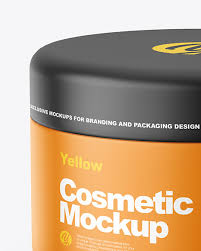 Download Closed Matte Plastic Cosmetic Jar Mockup Front View High Angle Shot In Jar Mockups On Yellow Images Object Mockups PSD Mockup Templates