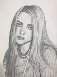 Black And White Billie Eilish Drawing Billie Eilish Tekenen