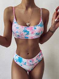 Tie Dye Bikini Swimsuit For Sale Australia New Collection Online Shein Australia Badeanzug Sommer Badeanzuge Mode