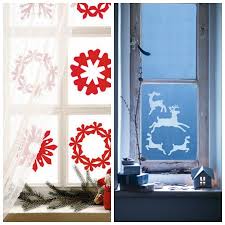 Noel Deco Vitre Avec Stickers Guirlandes Et Couronnes