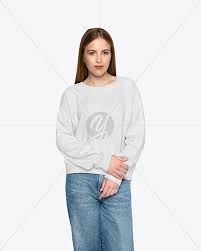 Download Girl In A Sweatshirt Mockup In Apparel Mockups On Yellow Images Object Mockups