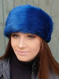 Sapphire Blue Luxury Faux Fur Headband