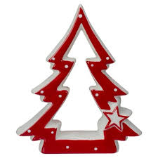 Maybe you would like to learn more about one of these? Northlight 4 5 Red And White Ceramic Christmas Tree Tabletop Decoration Target