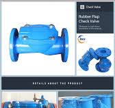 DN65 Pn16 Cast Steel Swing Rubber Flapper Flange Check Valve ...