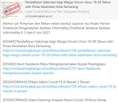 Untuk masyarakat umum yang sudah daftar. Berita Hoax Tanggal 4 5 Dan 6 Juni 2021