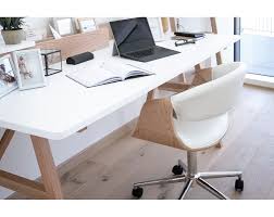 Kinderhochbett mit matratze & schreibtisch. Skandinavischer Schreibtisch Holz Und Weiss L 180 Cm Togary Miliboo