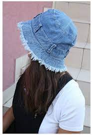 Vintage Denim Bucket Hat Jeans Washed Distressed Fishing Hunting Rare Hat 90s Vintage Denim Bucket Hat Vint Hat Fashion Outfits With Hats Denim Bucket Hat