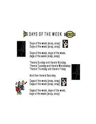 Days Of The Week Song Visual Aid To The Addams Family Tunecalendar Vocabularystart Of The Yearsymbols Are From Boardmakerboar Songs Mayer Johnson Addams Family