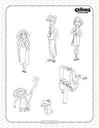 Coloring pages of the croods. The Croods A New Age Characters Coloring Page