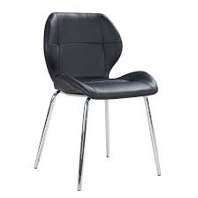 Darcy Dining Chair In Black Faux Leather With Chrome Legs Faux Leather Dining Chairs Dining Chairs Leather Dining Chairs