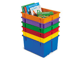Solid heavy duty crates with optional lids. Heavy Duty Book Bins At Lakeshore Learning