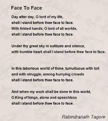 Face To Face Poem By Rabindranath Tagore Poem Hunter In 2021 Poem A Day Rabindranath Tagore Poem Poems In English