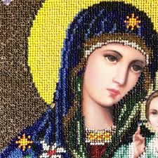 Saint Olga Icon, Cross Stitch Embroidery Art, Kievan Rus Tapestry