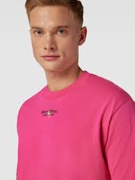 Marc O'Polo Relaxed Fit T-Shirt mit Label-Stitching Modell 'Chevignon'  (pink) online kaufen