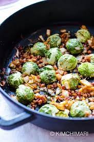 Easy Brussels Sprouts Recipe With Kimchi And Pancetta Recipe Kimchi Recipe Sprout Recipes Brussel Sprouts