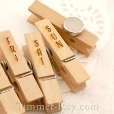 Wooden Peg Engraved Days With Magnet Wooden Pegs Fridge Magnets Laser Engraved Ideas
