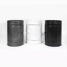 Table De Chevet Bidon Gris Metal 1 Porte Table De Chevet Table De Chevet Grise Table De Chevet Industrielle