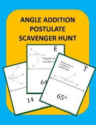 Angle Addition Postulate Scavenger Hunt Activity Teaching Geometry High School Math 10th Grade Geometry