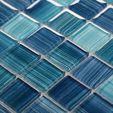 Glass tile is durable once installed. Hand Painted Blue Glass Mosaic Wall Tiles Kitchen Backsplash Bathroom Swimming Pool Wallpaper 2 Color Tile For Walls Wallpaper For Wallswallpaper Tiles Aliexpress