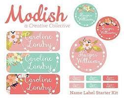 One material may print better than another in different laser printers. Amazon Com Waterproof Name Label Kit Dishwasher Safe Girl School Name Labels Daycare Name Labels Camp Name Labels Clothing Tags Name Tags Tribal Arrows Flowers Pink Coral Mint Handmade Products