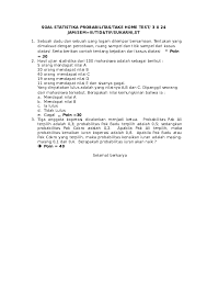 Maka terima ho dan tolak hadengan demikian metode regresi y atas x berpola linieradi mengalami kenaikan pada semester ini f. Doc Soal Statistika Probabilitas Take Home Test 3 X 24 Jam Sem Iii Tid Tif Sukarni St Sukarni Tanjung Academia Edu