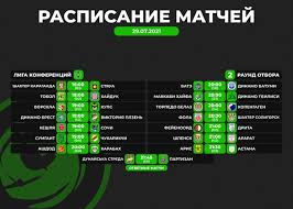 Лига конференций уефа 2021/2022 онлайн, счет, таблица. Raspisanie Matchej Na Segodnya Champions Cup Futbol Vkontakte