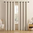 CUCRAF 3 pieces of 108 inch long light beige blackout curtain panels, room blackout curtains for living room and bedroom, window curtains with