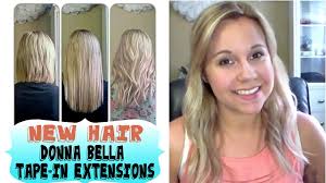 In this review, i will be reviewing donna bella hair. New Hair Extensions Donna Bella Tape In Short To Long Youtube
