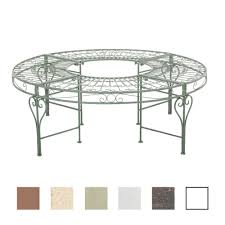 360 Metall Baum Bank Nyima Ohne Lehne Rund O Ca 130 Cm 57 Cm Aussen Innen Gartenbank Bank Gartenmobel