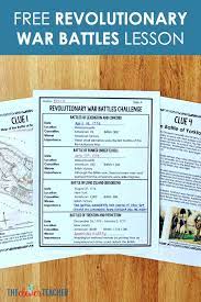 Free Revolutionary War Battles Lesson Revolutionary War Activities American History Lessons High School American History Lessons