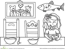 There are tons of great resources for free printable color pages online. Color The Goldilocks Scene Worksheet Education Com