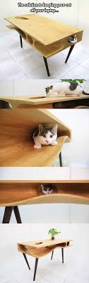 Cat Desk Table The Perfect Solution To Keeping Your Cat Off Of Your Laptop Even The Kitty Will Have Fun Cool Tables Cat Furniture Furniture