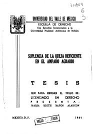 Soplencia de la queja deficiente en el amparo agrario