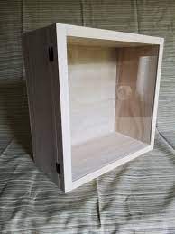 12 X 12 X 5 Wooden Shadow Box Hinged Glass Lid Etsy Wooden Shadow Box Shadow Box Diy Shadow Box