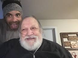 Blake Newman gets hair styled by Mikey Thomas