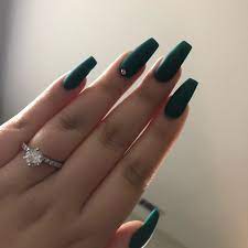 For professional salon use or diy personal use. Matte Green Acrylic Nails Coffin Matte Green Engagementring Green Acrylic Nails Dark Green Nails Acrylic Nails Coffin Matte