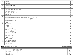 Cele mai interesante stiri despre bareme simulare bac 2019 matematica. Barem Evaluare Si Notare Simulare Evaluare Nationala 2019 Proba La Matematica Clasa A Vii A