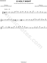 Adolphe Charles Adam O Holy Night C Instrument Sheet Music Flute Violin Oboe Or Recorder In C Major Transposable Download Print Sku Mn0079303