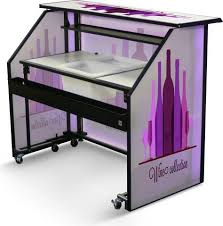 Custom Graphic Led 62 75 Portable Bar Folding Design Portable Bar Adjustable Lighting Steel Bar
