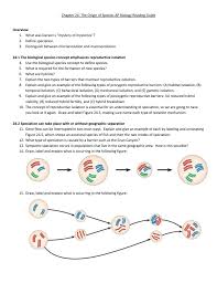 In the cellular respiration process and discuss fermentation when oxygen is. Chapter 24 The Origin Of Species Ap Biology Reading Guide