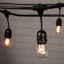 10 Suspended Socket Outdoor Commercial String Light Set S14 Bulbs 21 Ft Black Cord W E26 Medium Base Weatherproof On Sale Now At Best Bulk Wholesale Prices