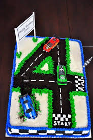Easy Birthday Cake Ideas For 4 Year Old Boy 4 Year Old Cars Cake 4th Birthday Cakes Cars Birthday Cake Boy Birthday Cake