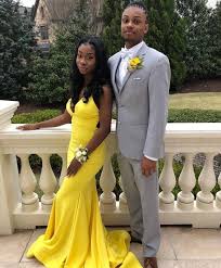 Black And Yellow Outfits For Couples 2019 Spaghetti Straps Mermaid Yellow Long Prom By Prettylady On Zibbet Prom Dresses Yellow Prom Girl Dresses Cute Prom Dresses