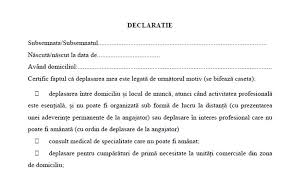 Select rating poor okay good great awesome give it 6/10 give it 7/10 give it 8/10 give it 9/10 give it 10/10. DescÄƒrcaÈ›i DeclaraÈ›ia Pe Propria RÄƒspundere È™i AdeverinÈ›a Care VÄƒ Permit SÄƒ IeÈ™iÈ›i Din CasÄƒ DupÄƒ Ora 22 00 DeÈ™teptarea Ziarul BacÄƒului